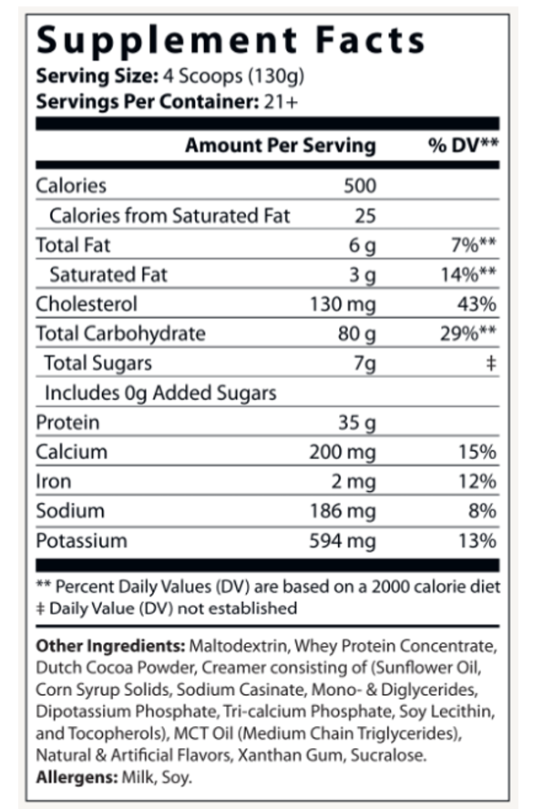 WHEY PROTEIN POWDER - Bulk Up! Mass Gainer Chocolate Milkshake