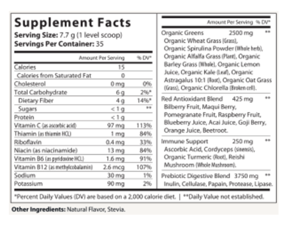 HEALTHY BODY - All-In-One Greens & Red SuperFood + Immune Mixed Berry