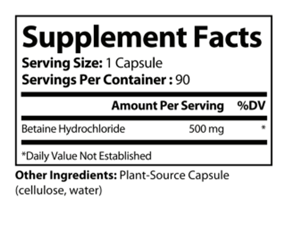 HEALTHY BODY - Betaine HCL Plus