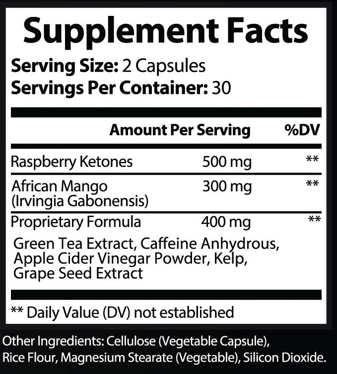 BOOST METABOLISM - Raspberry Ketone Ultra Blend