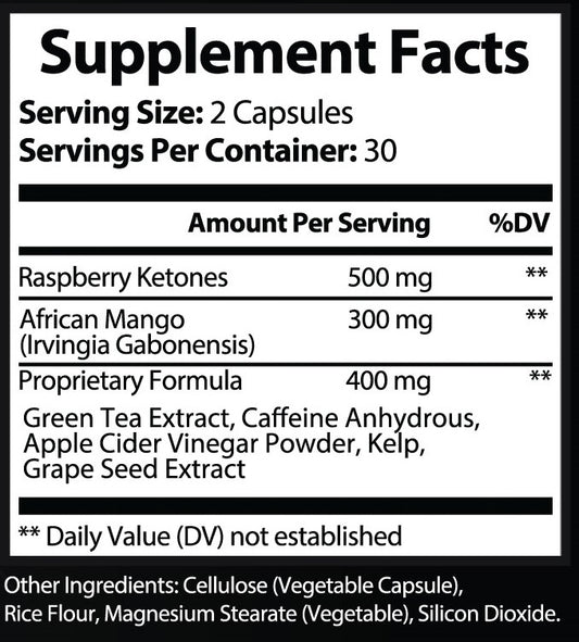 BOOST METABOLISM - Raspberry Ketone Ultra Blend