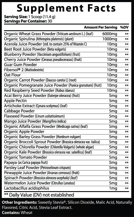 HEALTHY BODY - Organic Super Greens Powder Watermelon