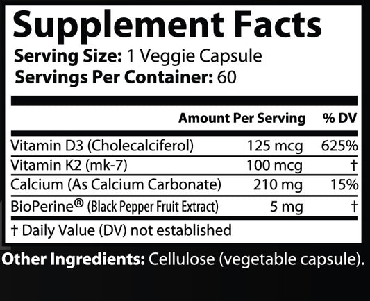 HEALTHY BODY - Vitamin K2 + D3