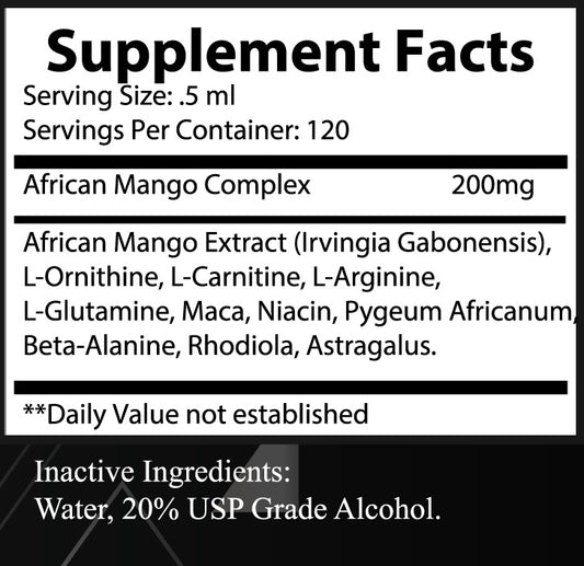 ULTIMATE LIQUID BURN DROPS - w/ African Mango