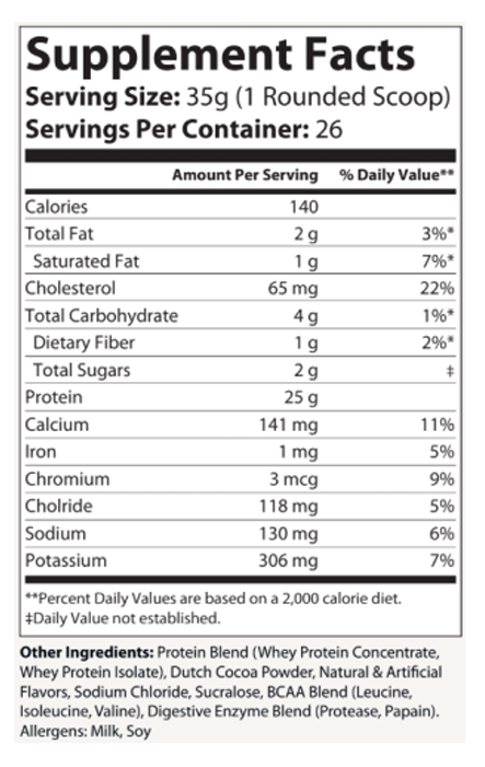 WHEY PROTEIN POWDER - Armor Chocolate Peanut Butter