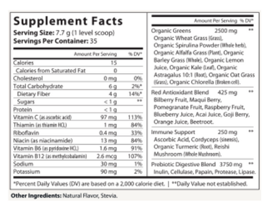 HEALTHY BODY - All-In-One Greens & Red SuperFood + Immune Mixed Berry