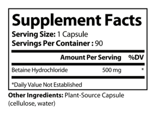 HEALTHY BODY - Betaine HCL Plus