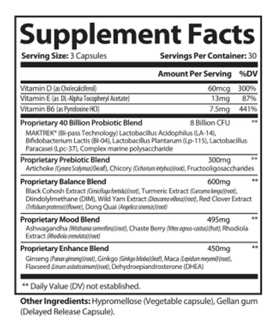 WOMAN HEALTH - Premium Menopause Support with Wild Yam Extract