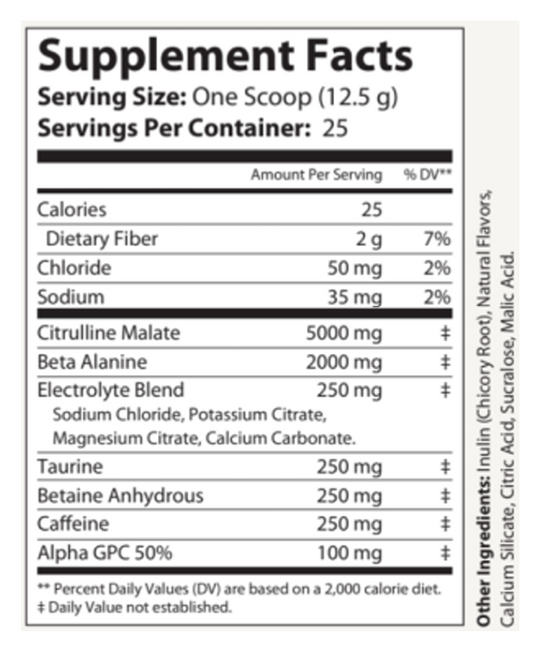 PRE WORKOUT Georgia Peach Pump