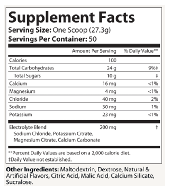 SPORTS NUTRITION - Recovery Carb + Electrolyte Summer Punch