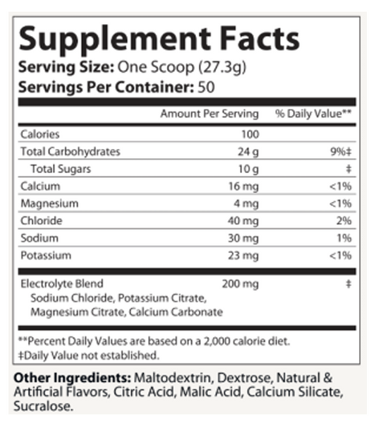 SPORTS NUTRITION - Recovery Carb + Electrolyte Summer Punch